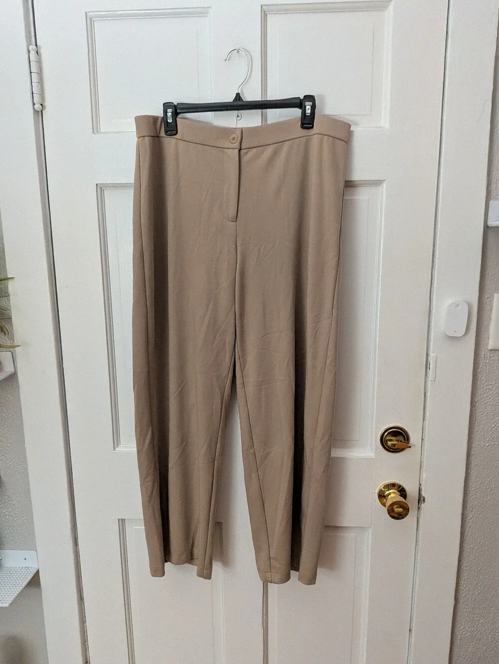 Eileen Fisher Flex Tencel Ponte Straight Pants Bramble Tan Size L